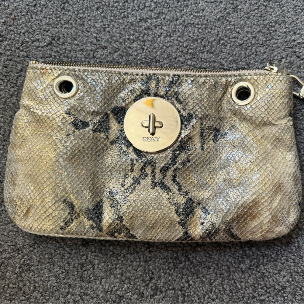 DKNY Clutch Purse.  Leopard Skin Designed.